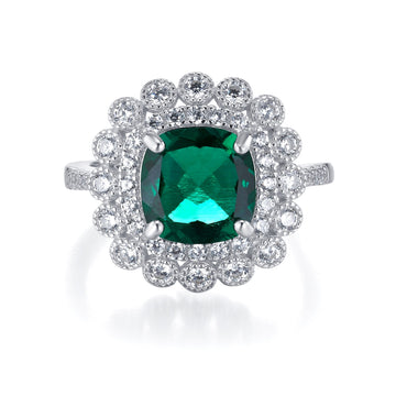 Verdant Crown Lab Emerald Ring
