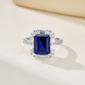 Celeste Blue Lab Sapphire Ring