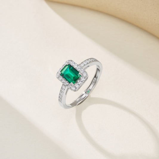 Eden Lab Emerald Halo Ring